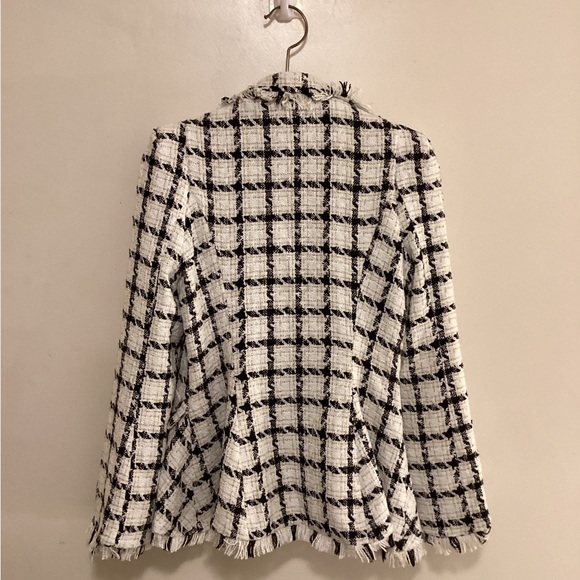 BLITHE Elegant Black multi-color textured Gold Detail Jacket - Picture 2 of 8